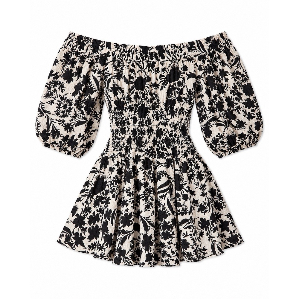 MISA Mini Dress M Marta Off Shoulder Floral Boho Chic Resort Wedding Coquette